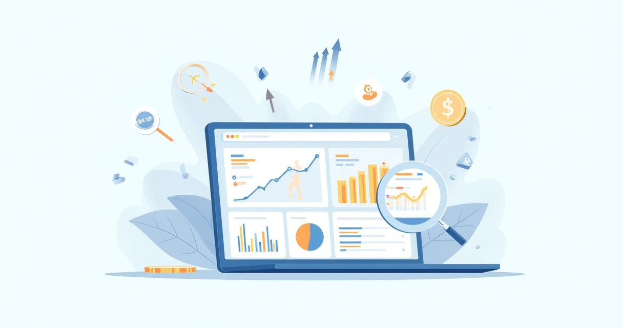 Dashboard digital mostrando gráficos, métricas e números de vendas online no Mercado Livre