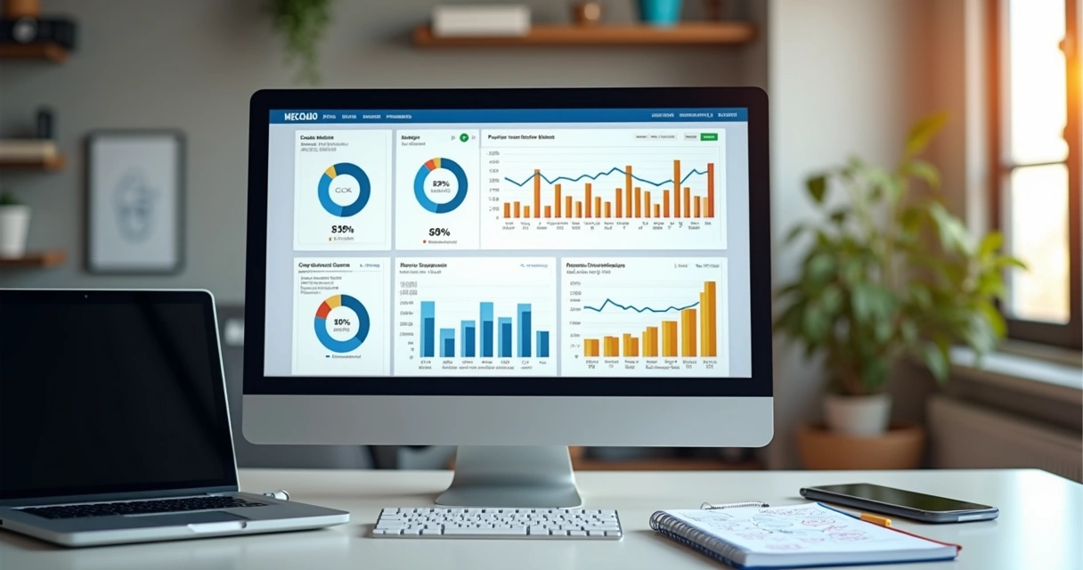 Dashboard de campanha Mercado Ads com gráficos de vendas, cliques e orçamento