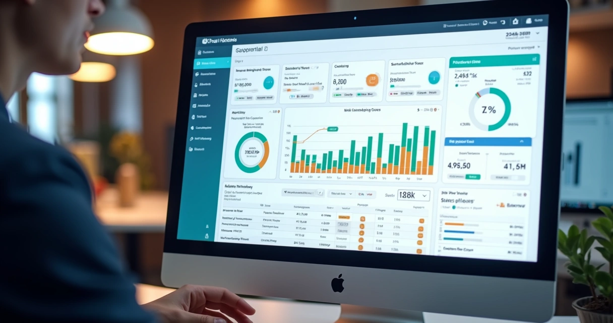 Tela do dashboard Hunter mostrando análise detalhada de custos e lucro por venda com gráficos e tabelas