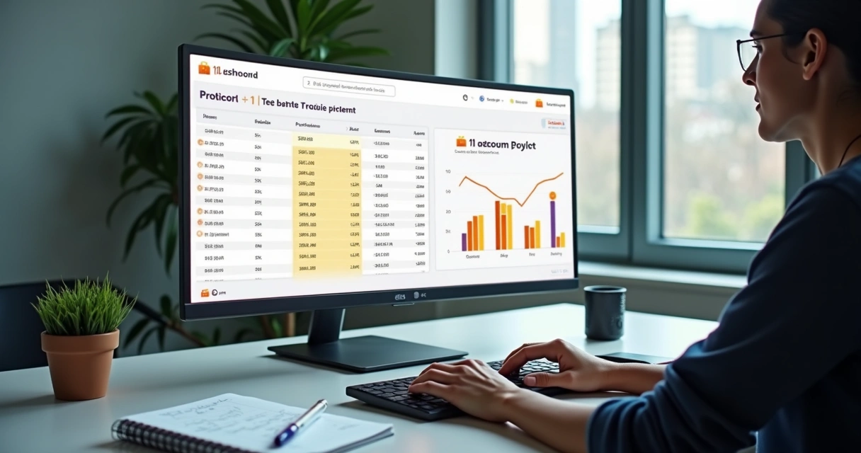 Seller ajustando preços em massa e analisando impacto no lucro no dashboard