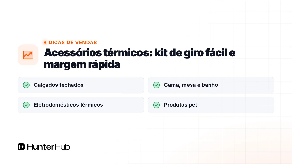 2. Acessórios térmicos: kit de giro fácil e margem rápida