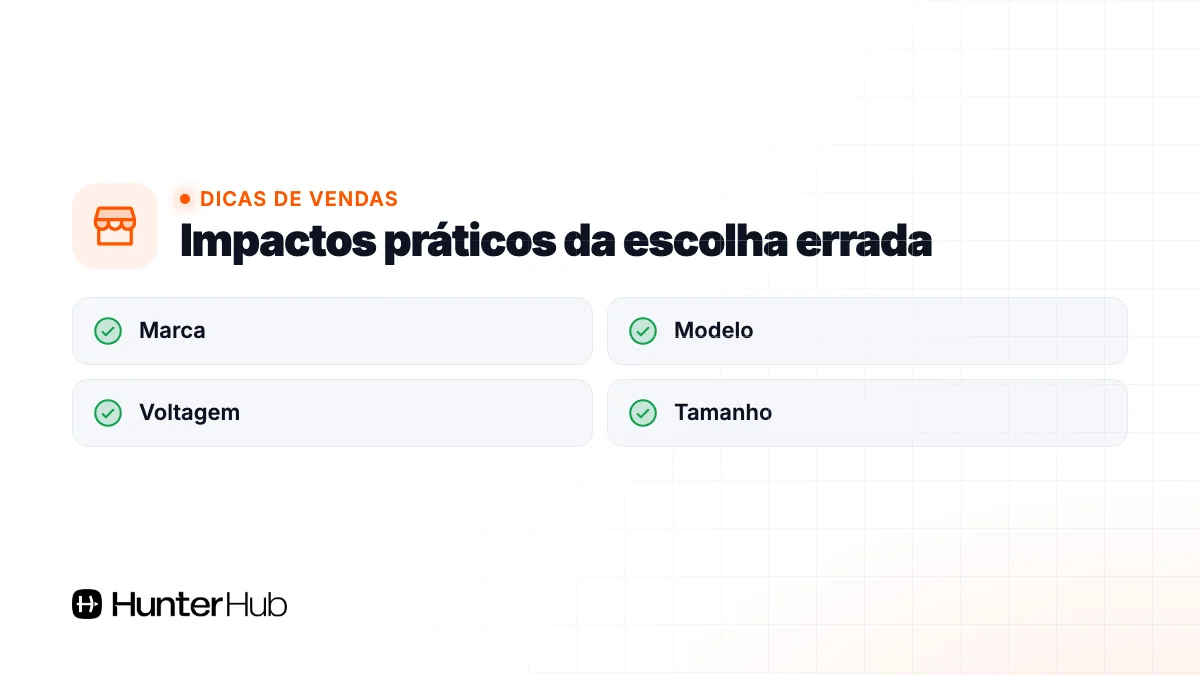 Impactos práticos da escolha errada