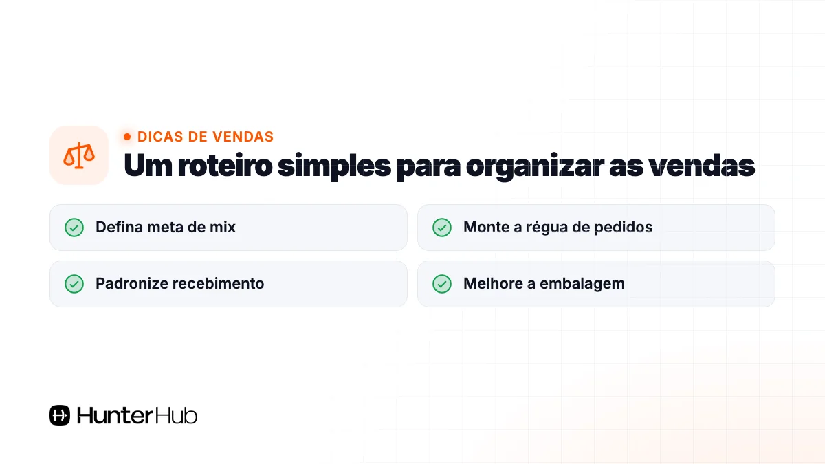 Um roteiro simples para organizar as vendas