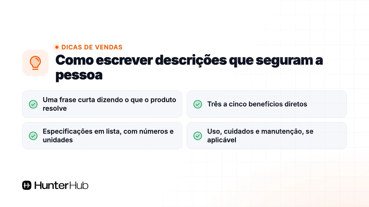Como escrever descrições que seguram a pessoa