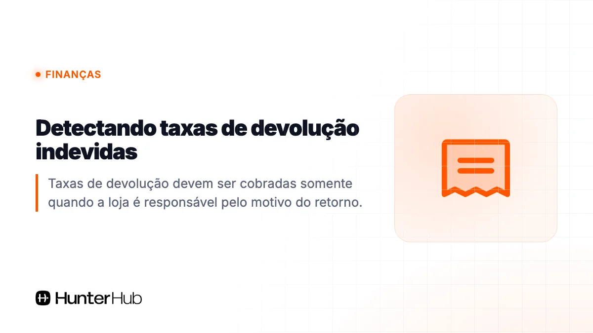 Detectando taxas de devolução indevidas