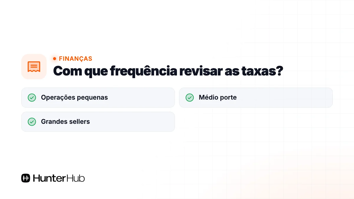 Com que frequência revisar as taxas?