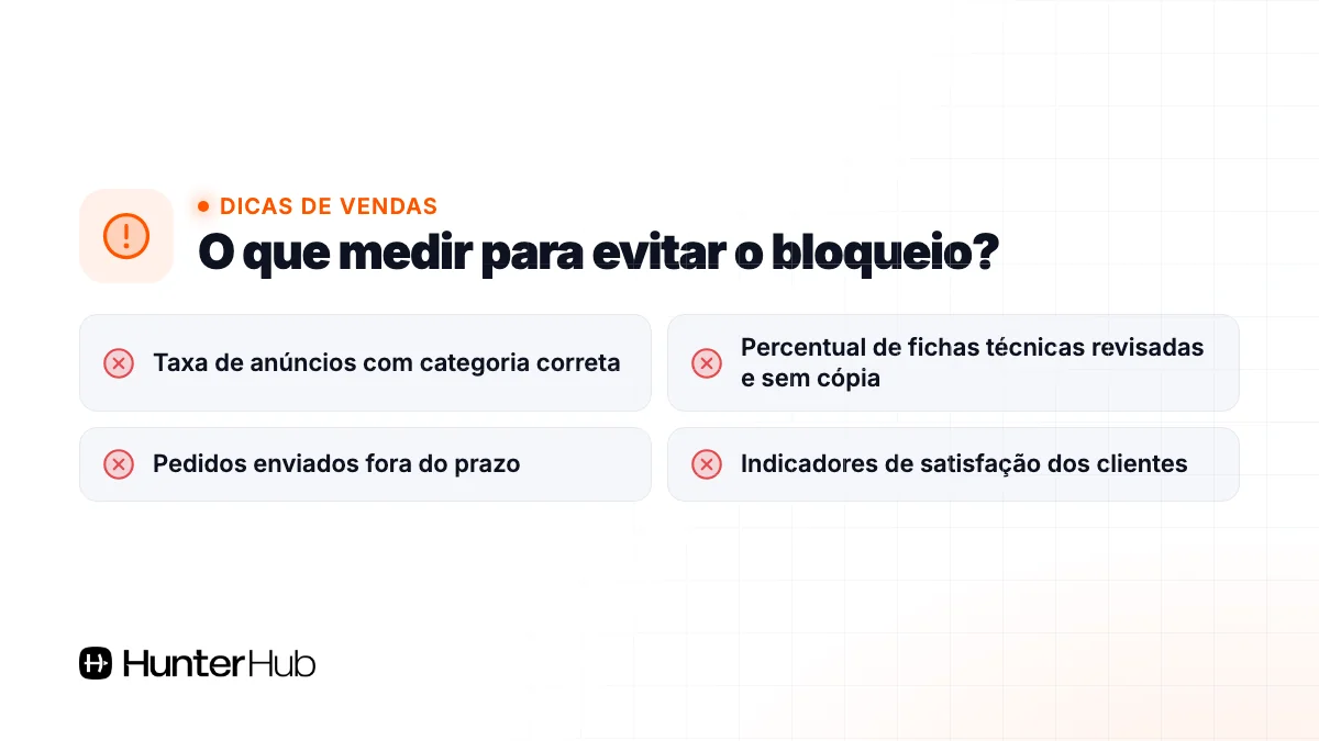O que medir para evitar o bloqueio?