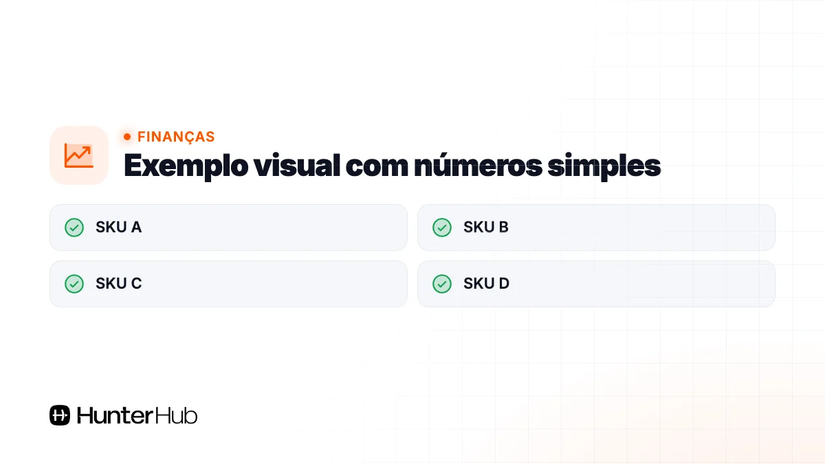 Exemplo visual com números simples