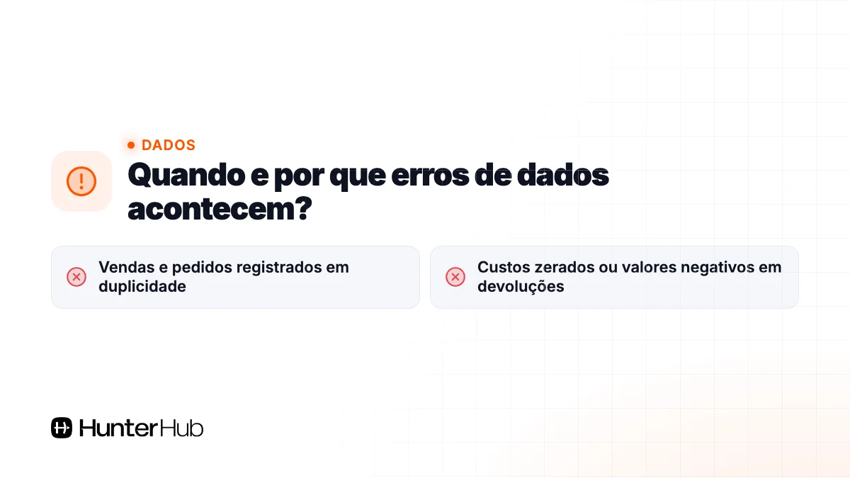 Quando e por que erros de dados acontecem?