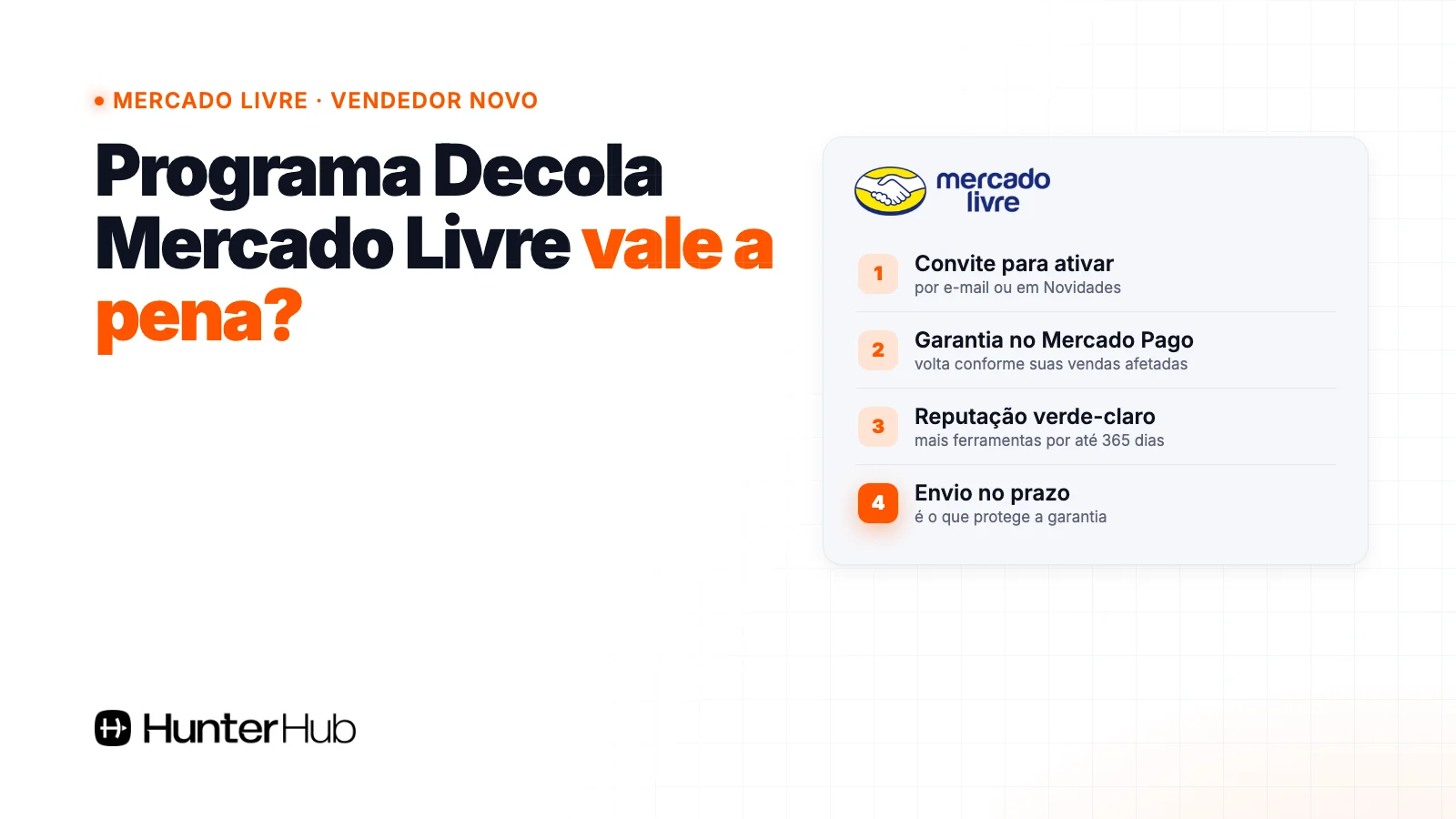 Programa Decola Mercado Livre vale a pena? Convite, garantia no Mercado Pago, reputação verde-claro e envio no prazo