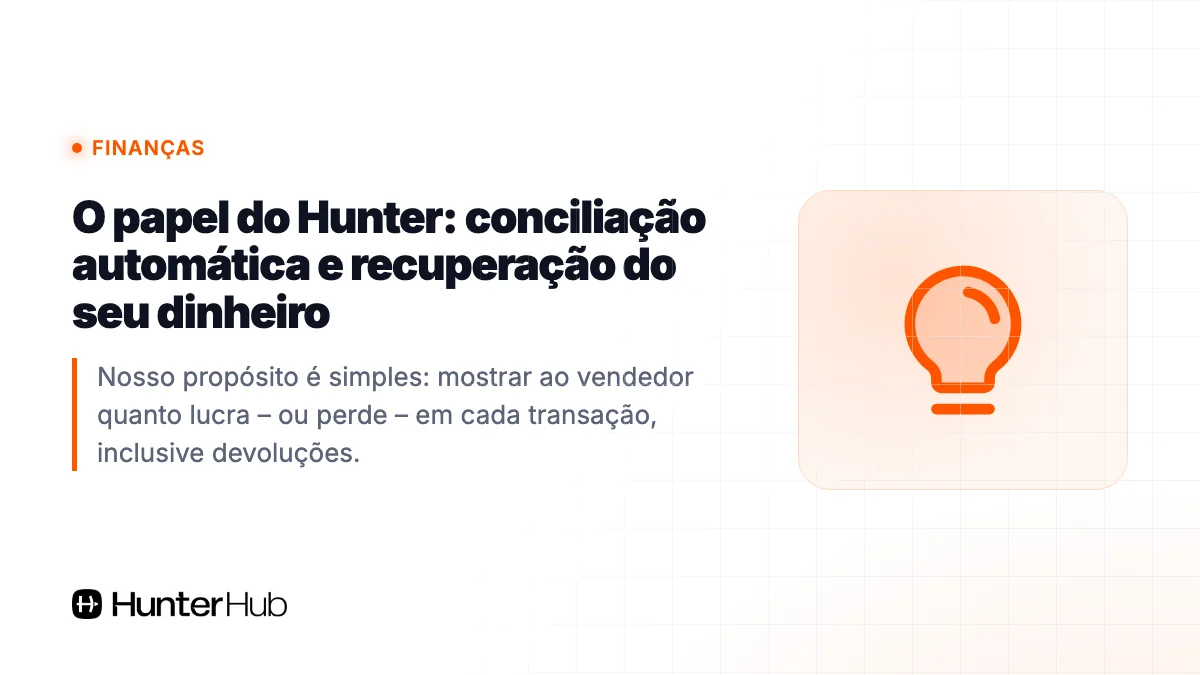 O papel do Hunter: conciliação automática e recuperação do seu dinheiro