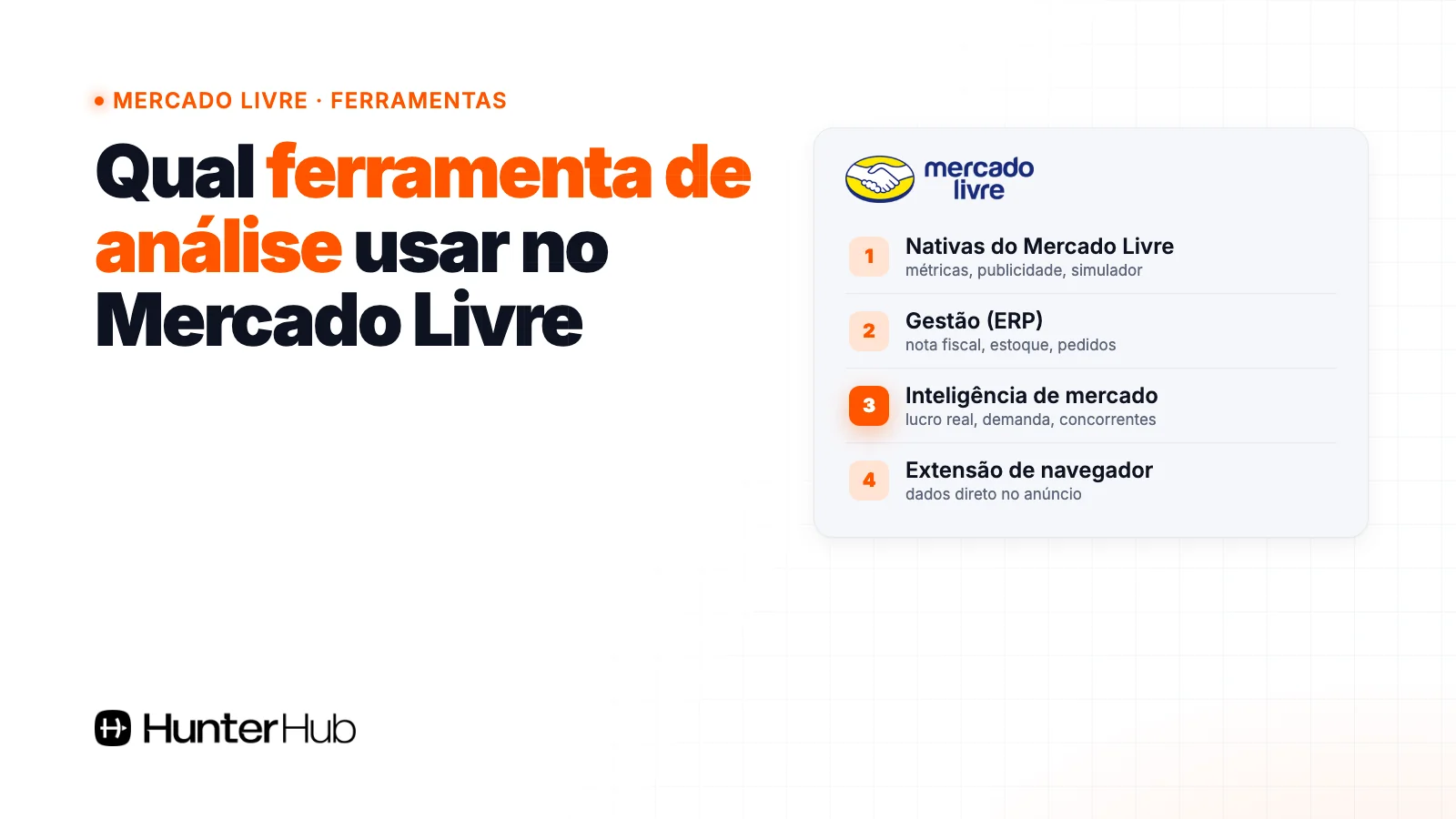 Ferramenta de análise Mercado Livre: os 4 tipos de ferramenta, nativas, ERP, inteligência de mercado e extensão
