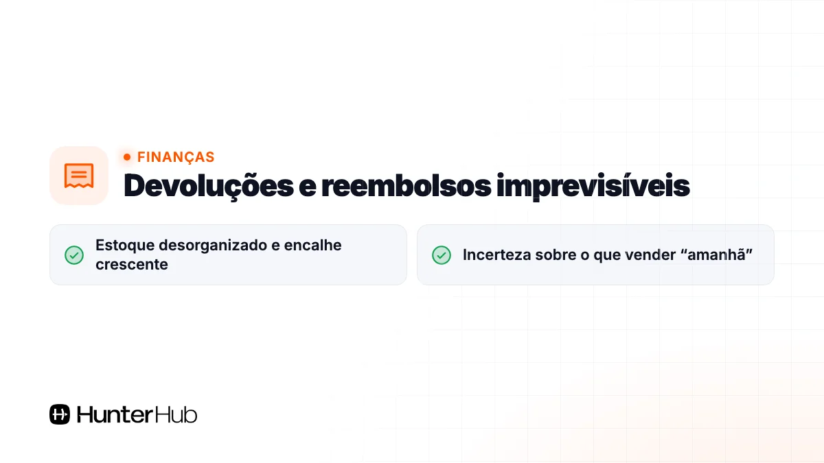 5. Devoluções e reembolsos imprevisíveis