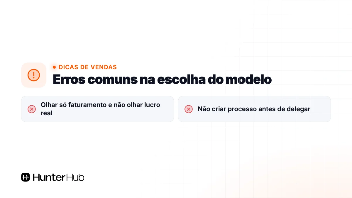 Erros comuns na escolha do modelo