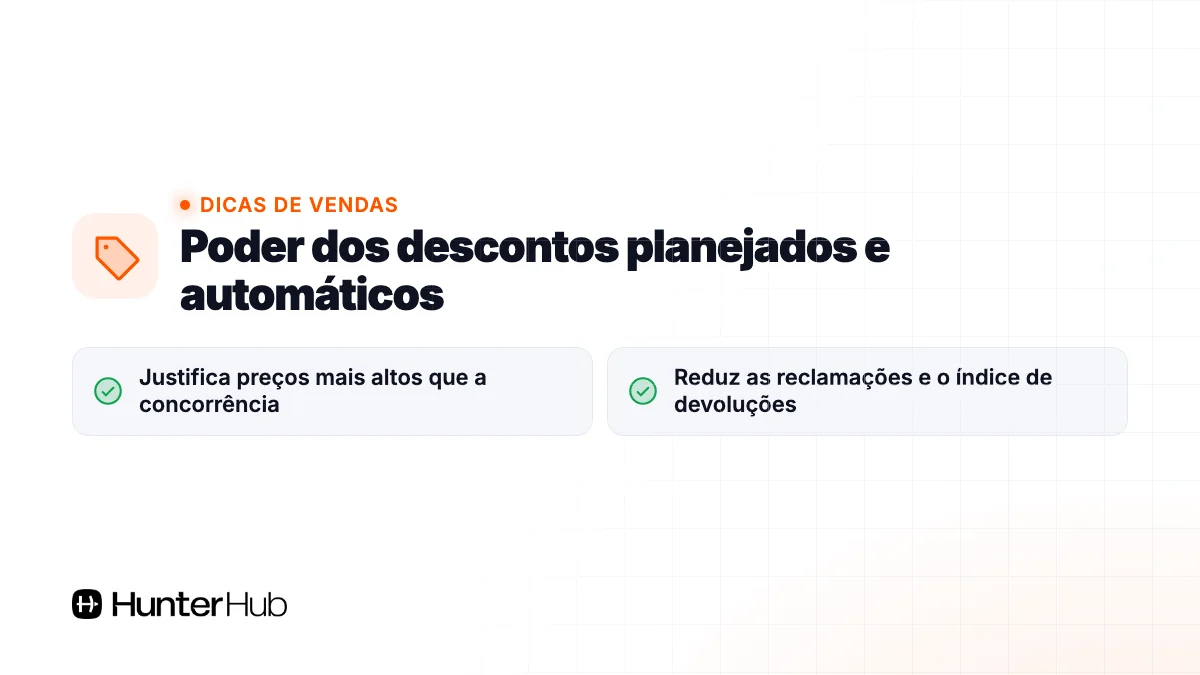 Poder dos descontos planejados e automáticos