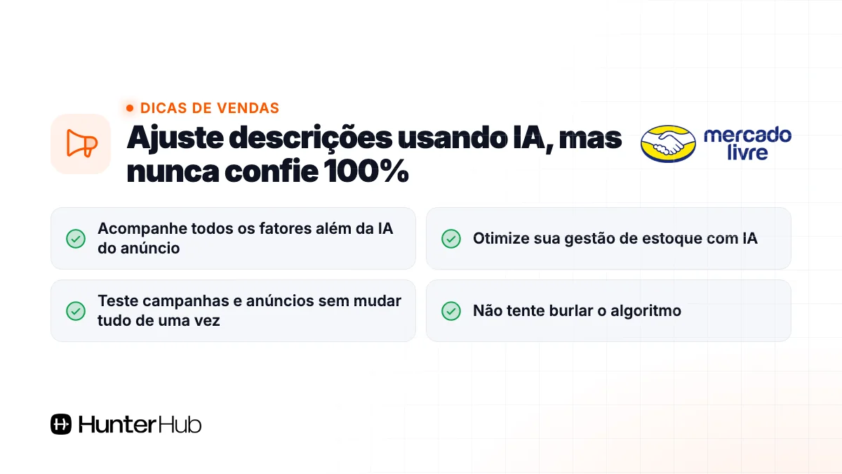 2. Ajuste descrições usando IA, mas nunca confie 100%