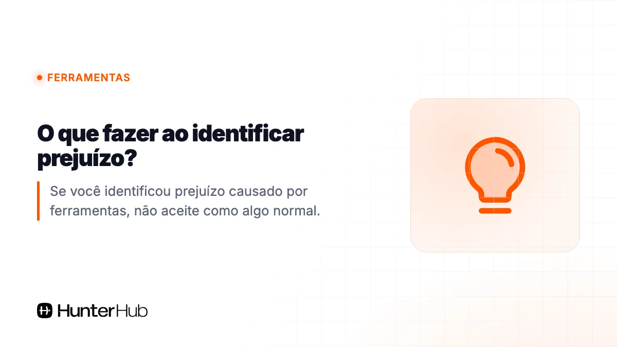O que fazer ao identificar prejuízo?