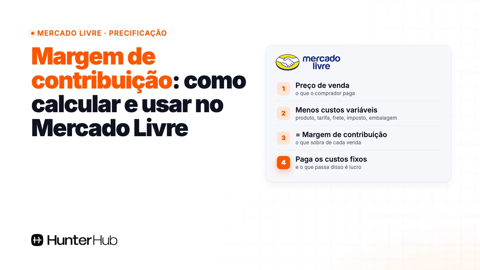 Margem de contribuição: preço de venda menos custos variáveis é o que sobra para pagar os custos fixos