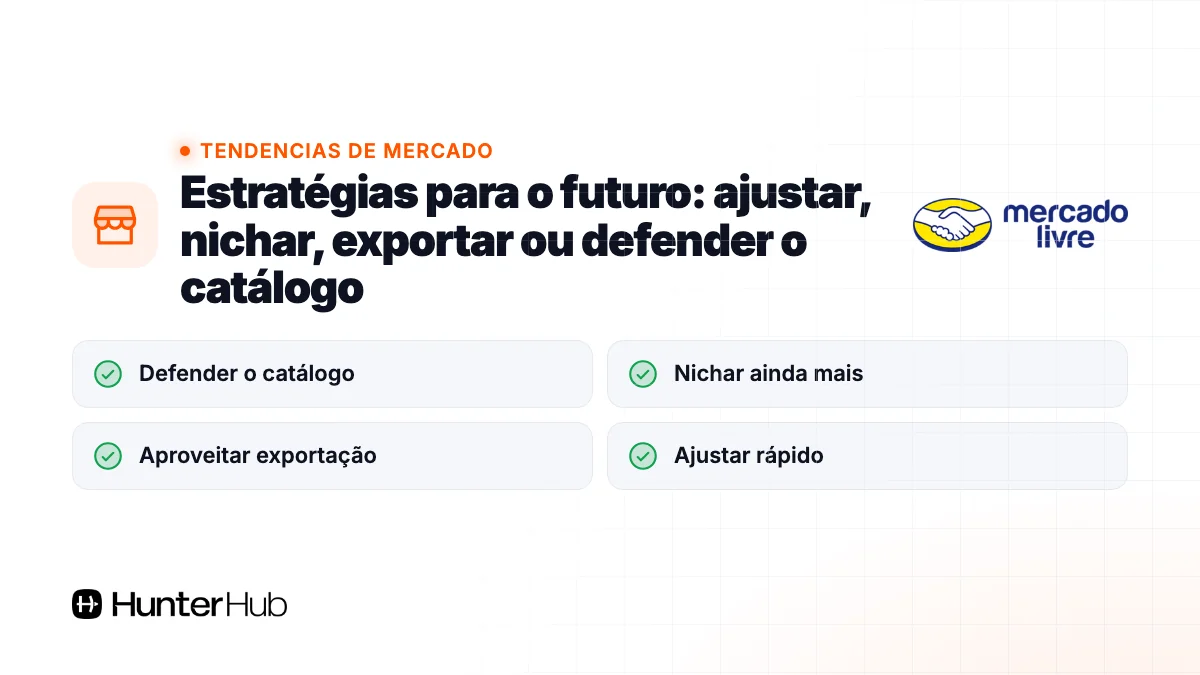 Estratégias para o futuro: ajustar, nichar, exportar ou defender o catálogo