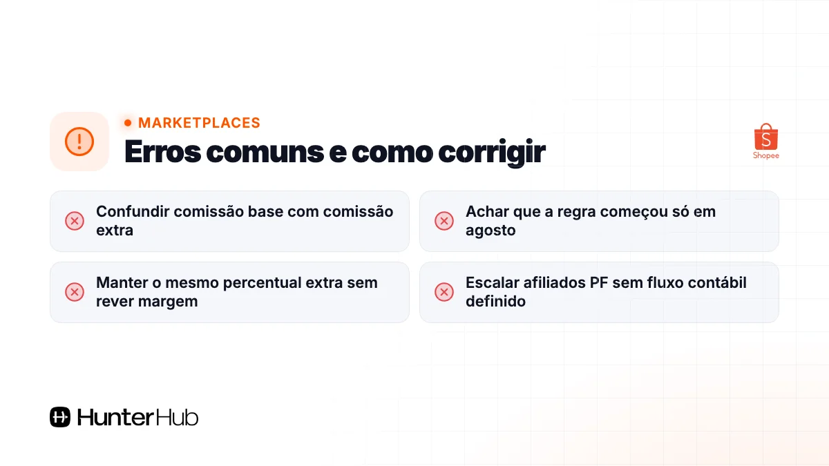 Erros comuns e como corrigir