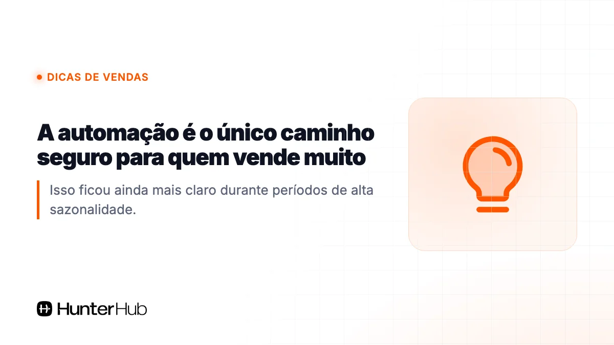 A automação é o único caminho seguro para quem vende muito