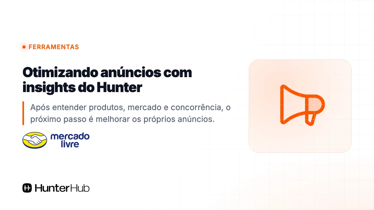 Otimizando anúncios com insights do Hunter