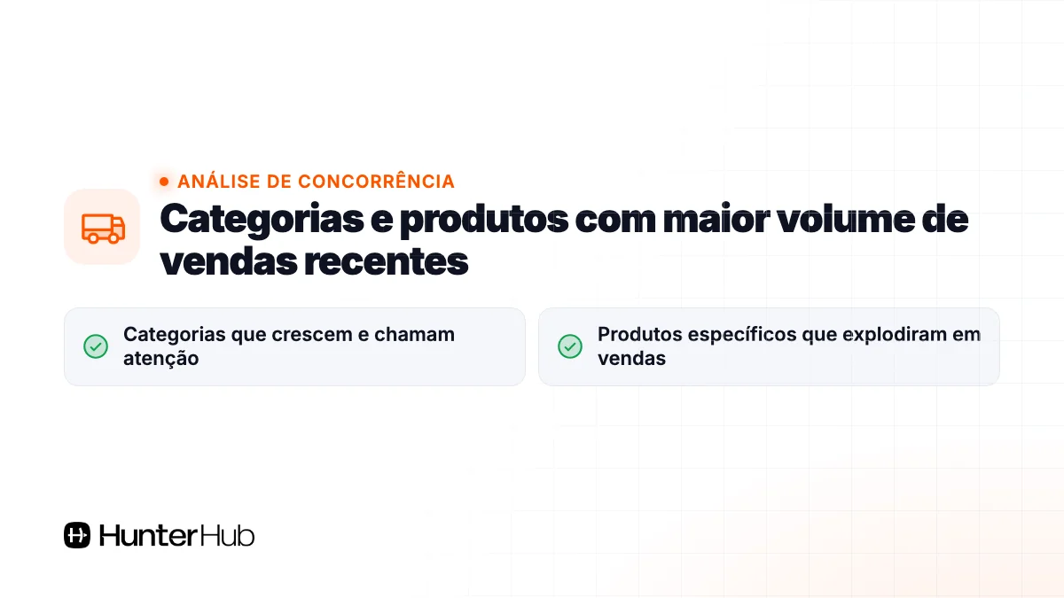 Categorias e produtos com maior volume de vendas recentes