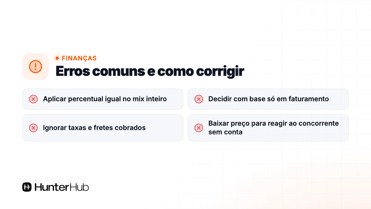 Erros comuns e como corrigir