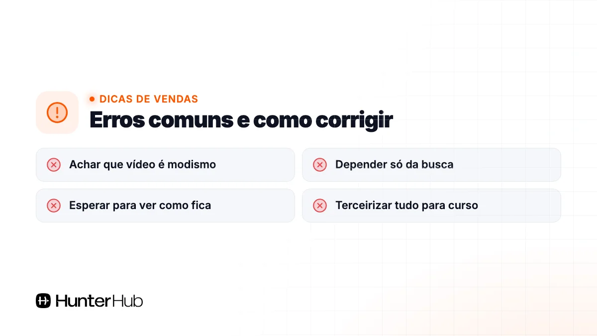 Erros comuns e como corrigir