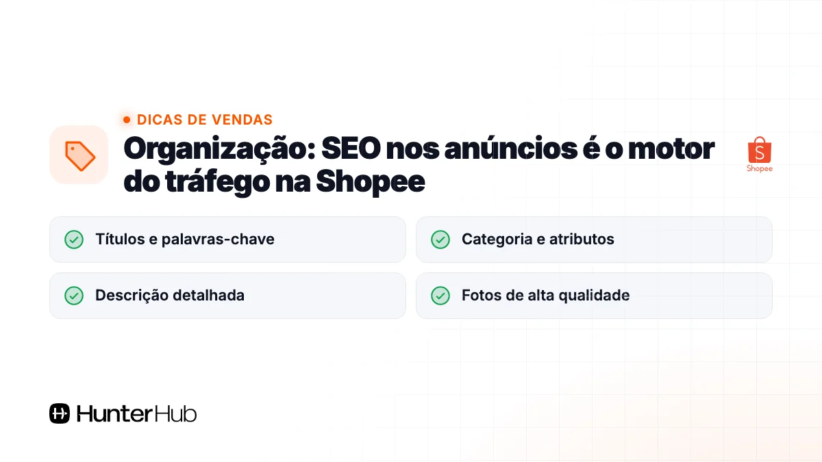 Organização: SEO nos anúncios é o motor do tráfego na Shopee