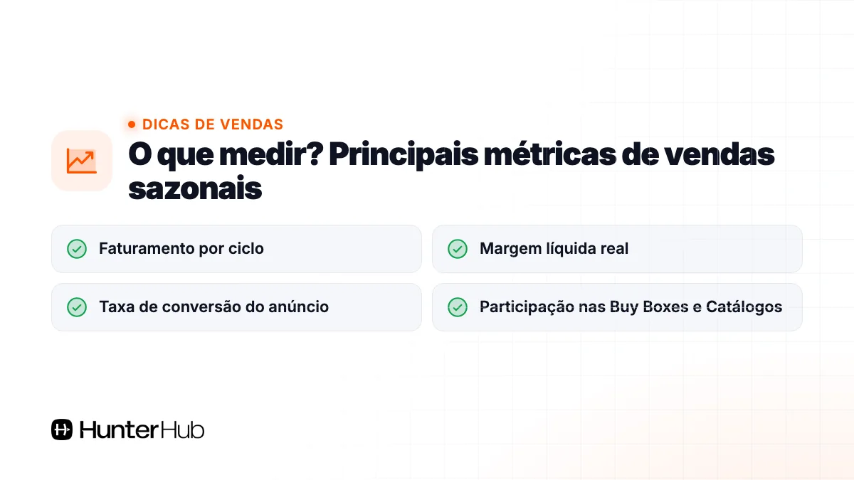 O que medir? Principais métricas de vendas sazonais