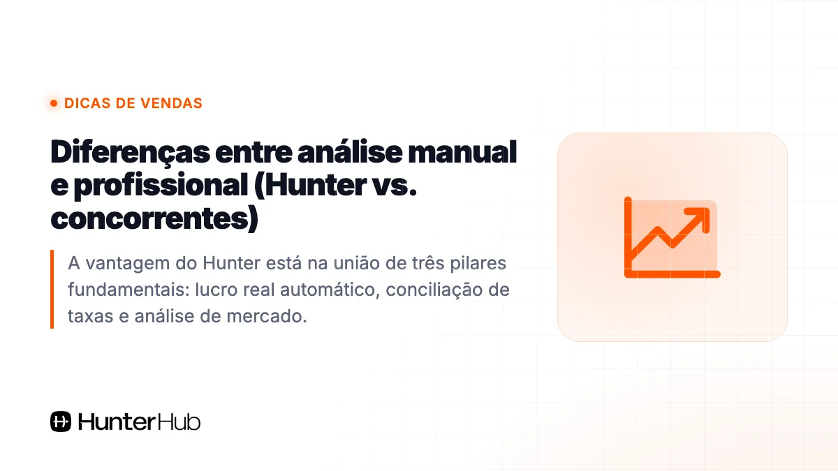 Diferenças entre análise manual e profissional (Hunter vs. concorrentes)